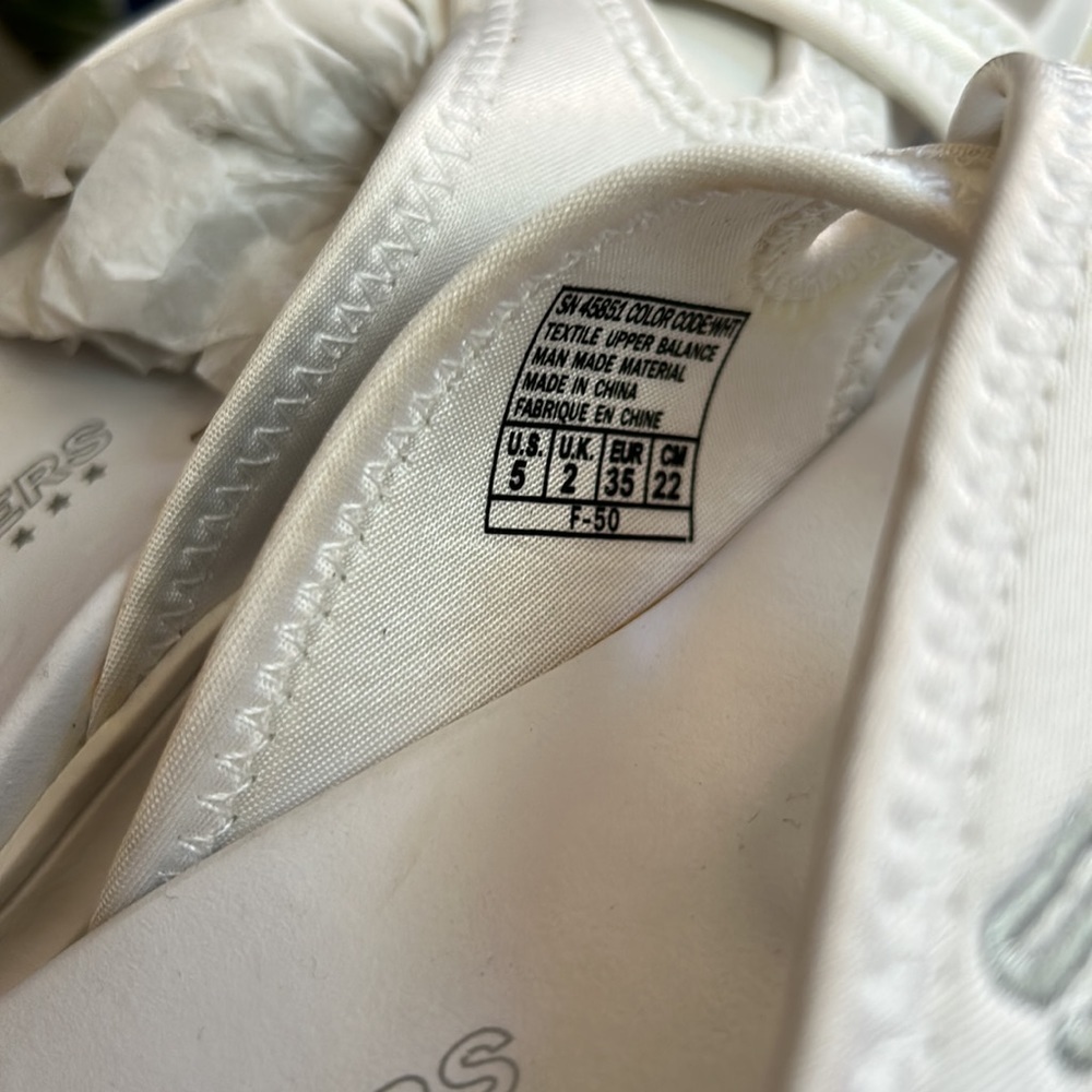 White Skechers Sandals - Picture 4 of 6